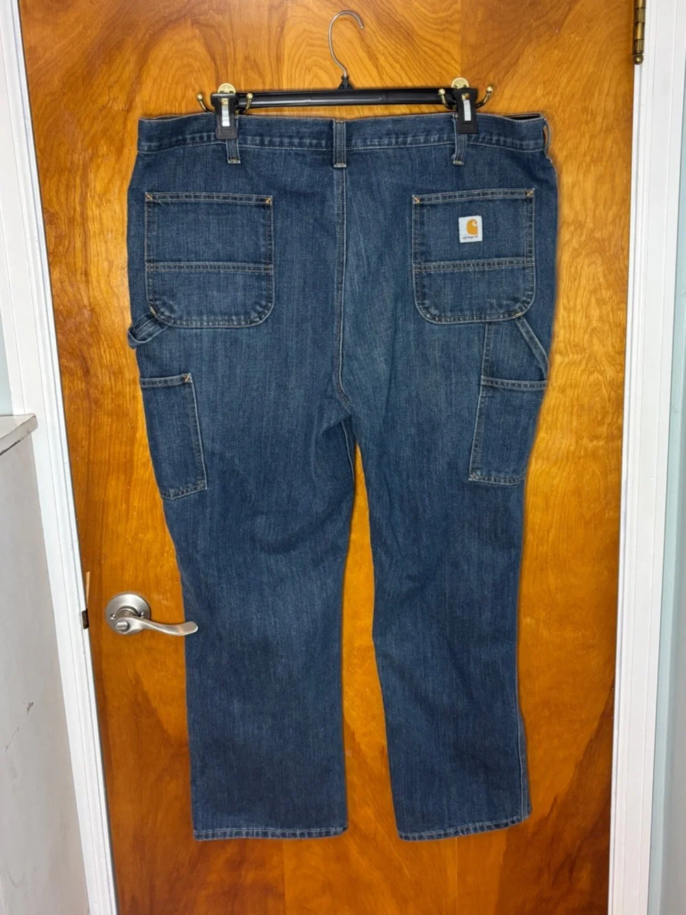 Carhartt Holter Dungaree Jeans Men's 44x30 Relaxed Fit Carpenter Blue 103327-966